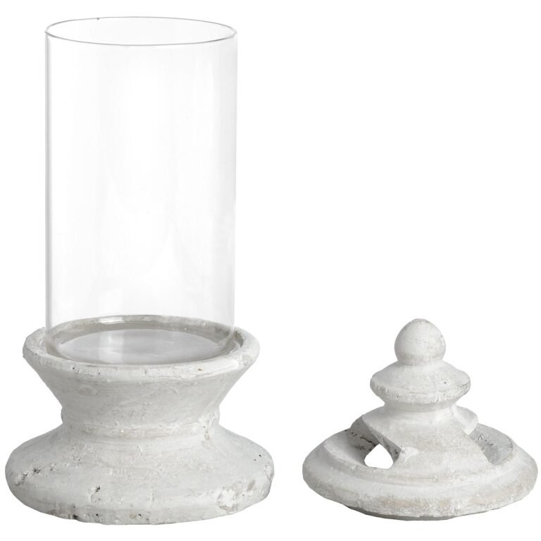 natural glass candle holder