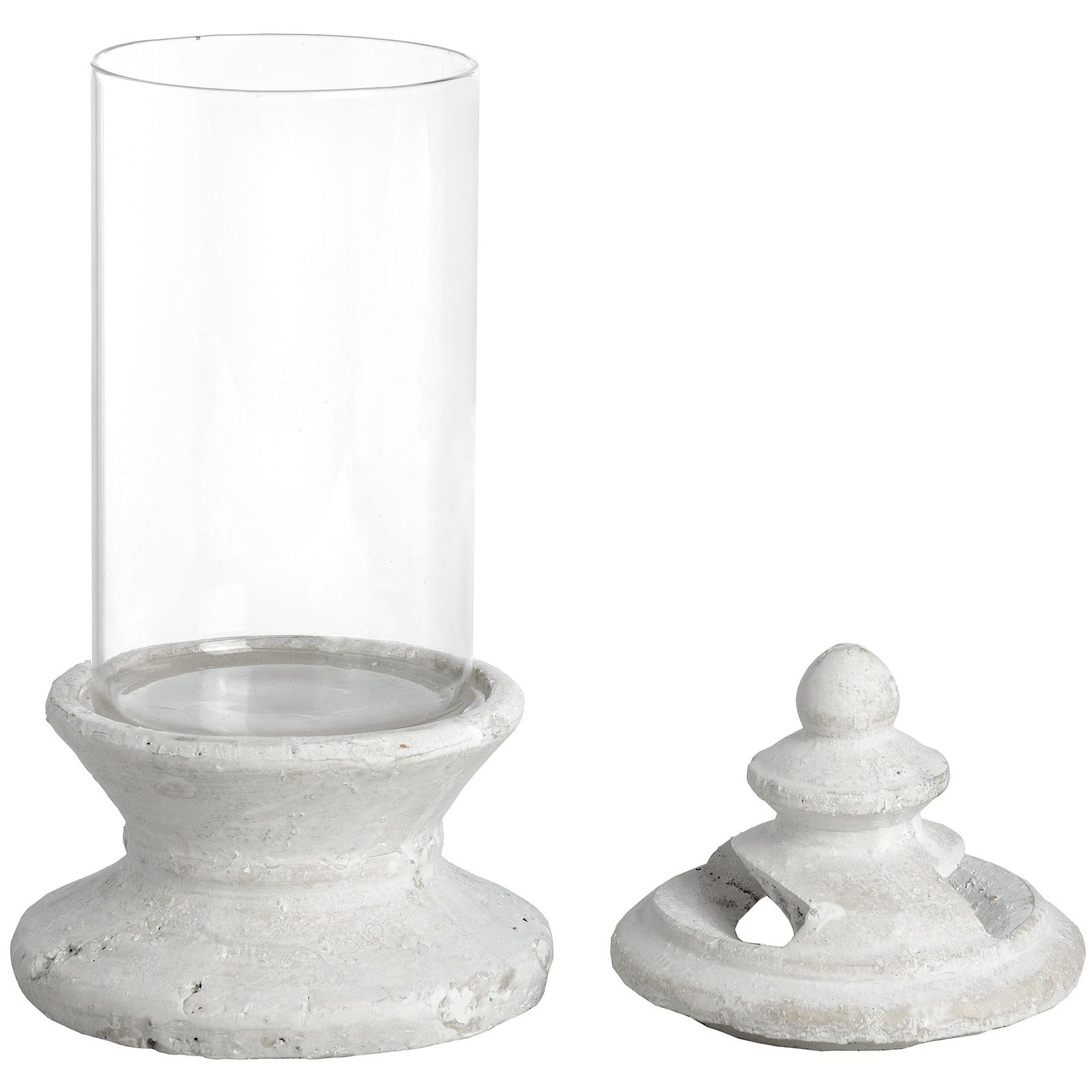 natural glass candle holder