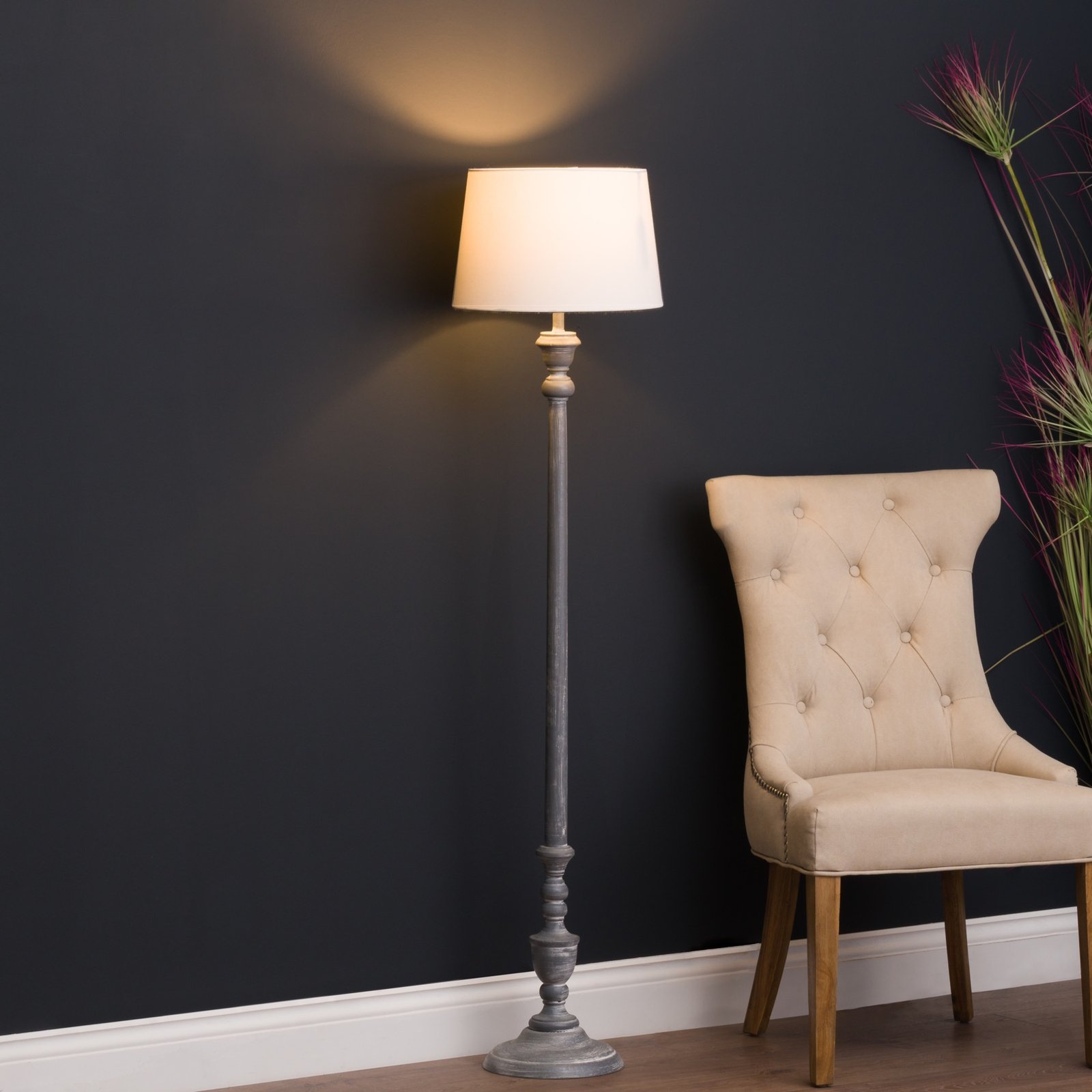 Alderwick Wooden Floor Lamp - Image 5