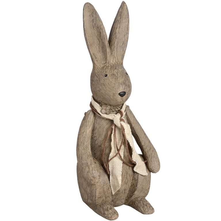 natural winter bunny rabbit large