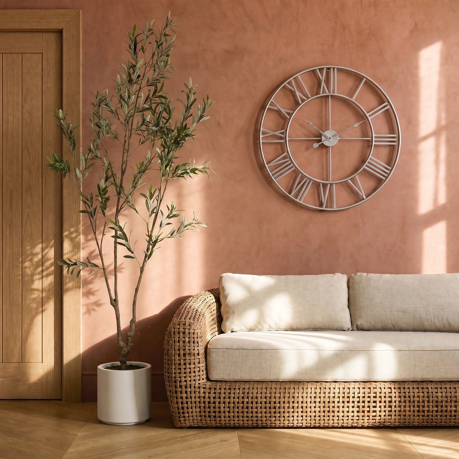 Decorative mirror and natural accessories