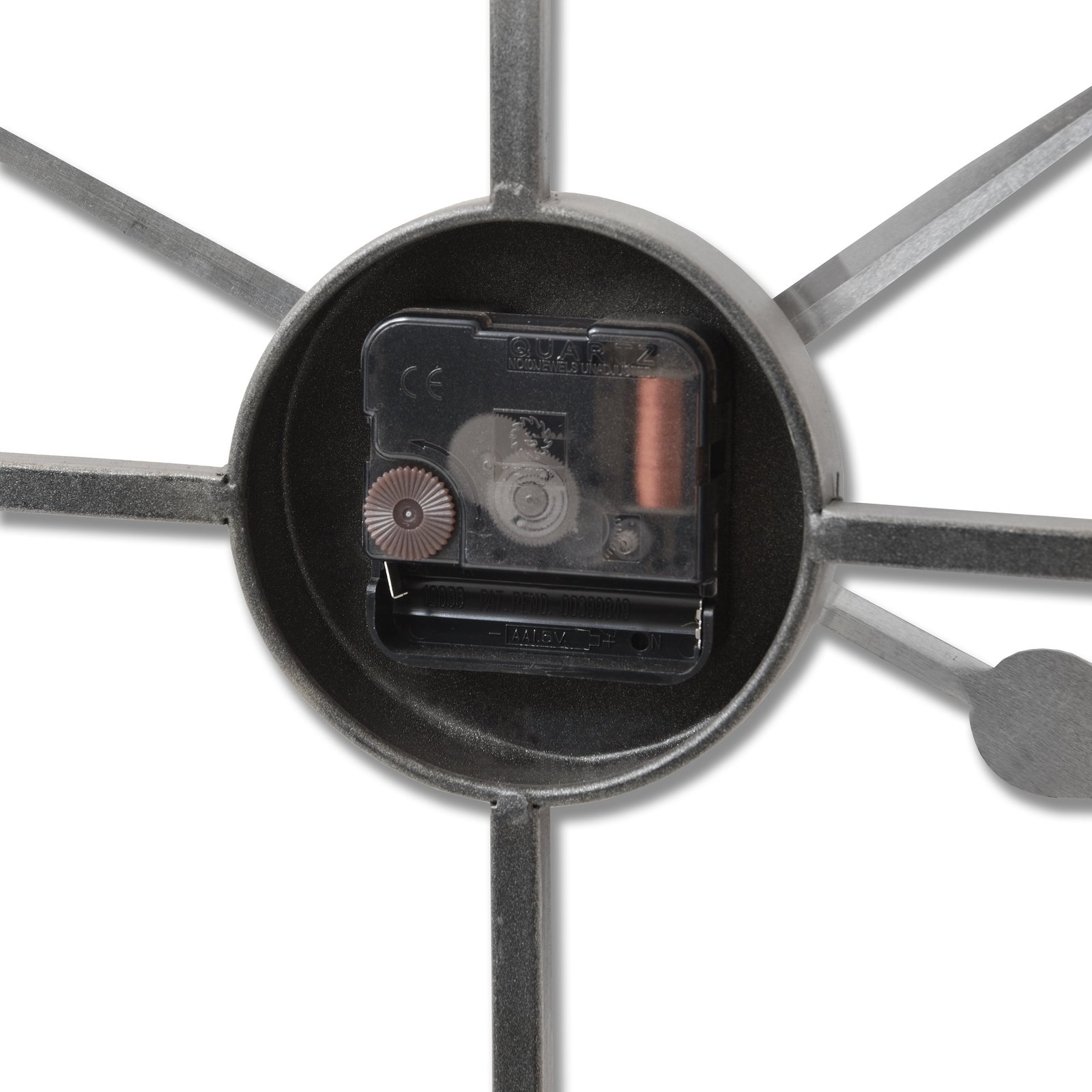 Large Silver Skeleton Wall Clock - Image 5