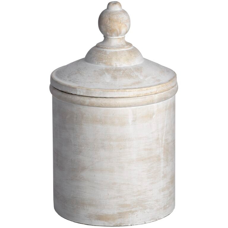 white antique white canister