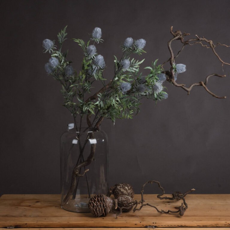 blue artificial thistle