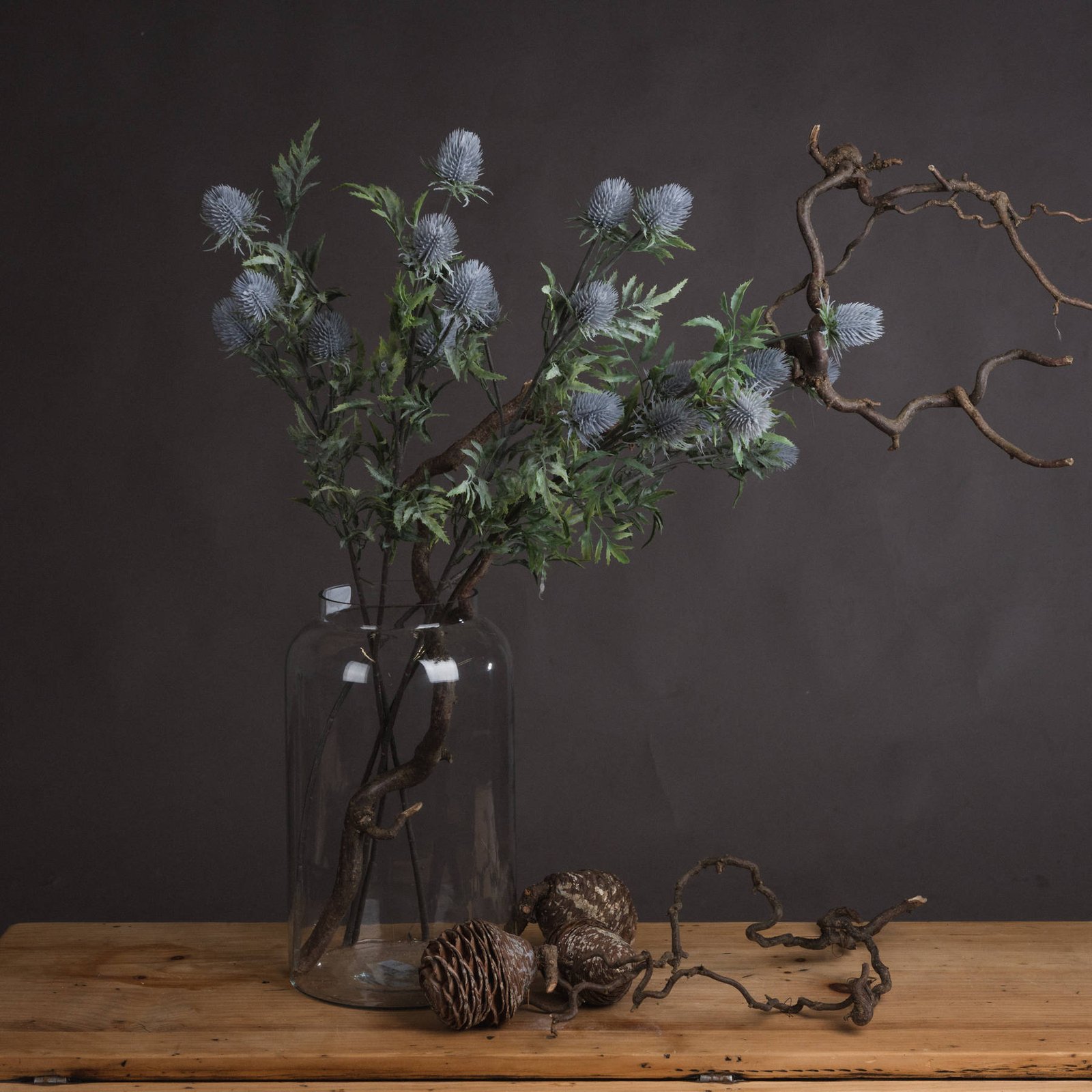 blue artificial thistle