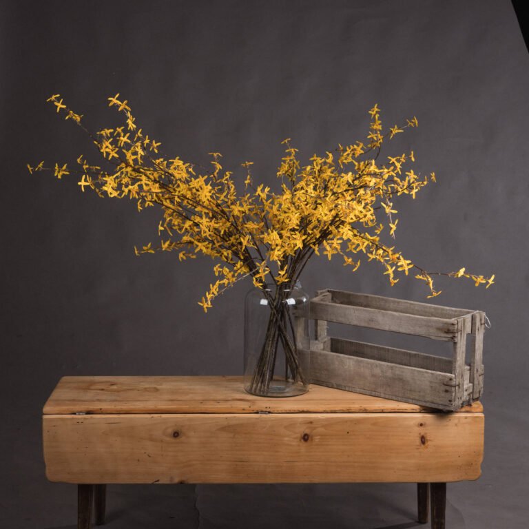 yellow artificial forsythia