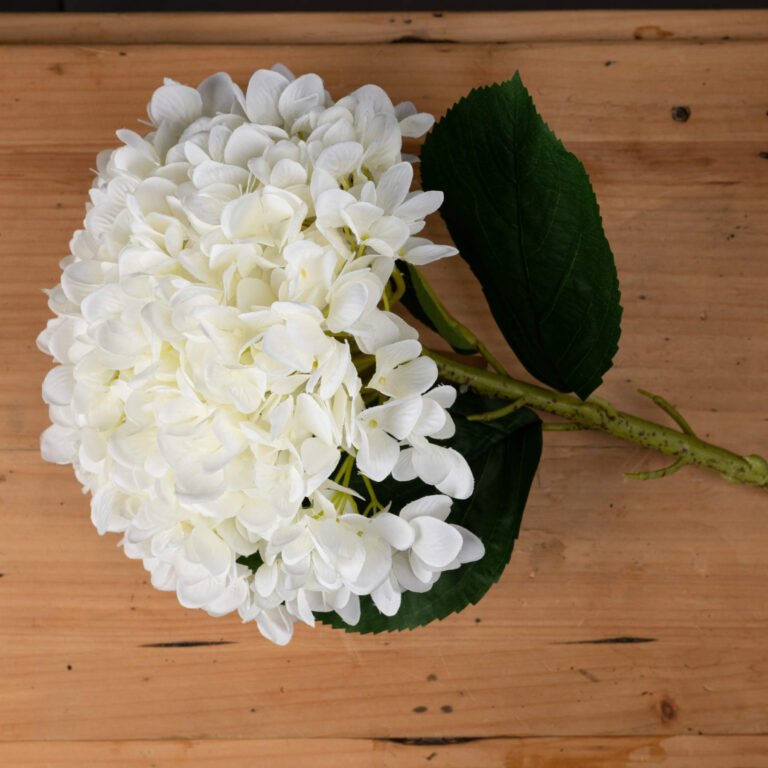 large white artificial hydrangea