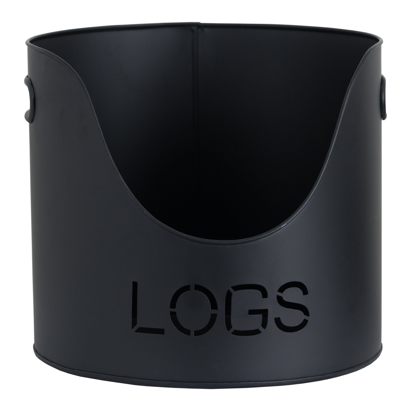 Black Log Basket with Kindling Holder - Image 3