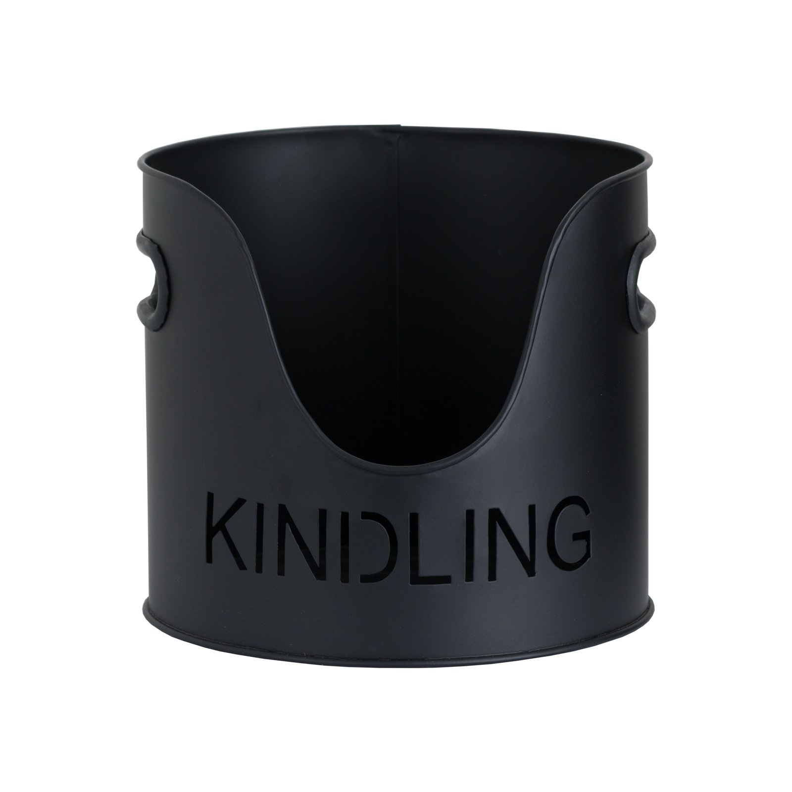 Black Log Basket with Kindling Holder - Image 4