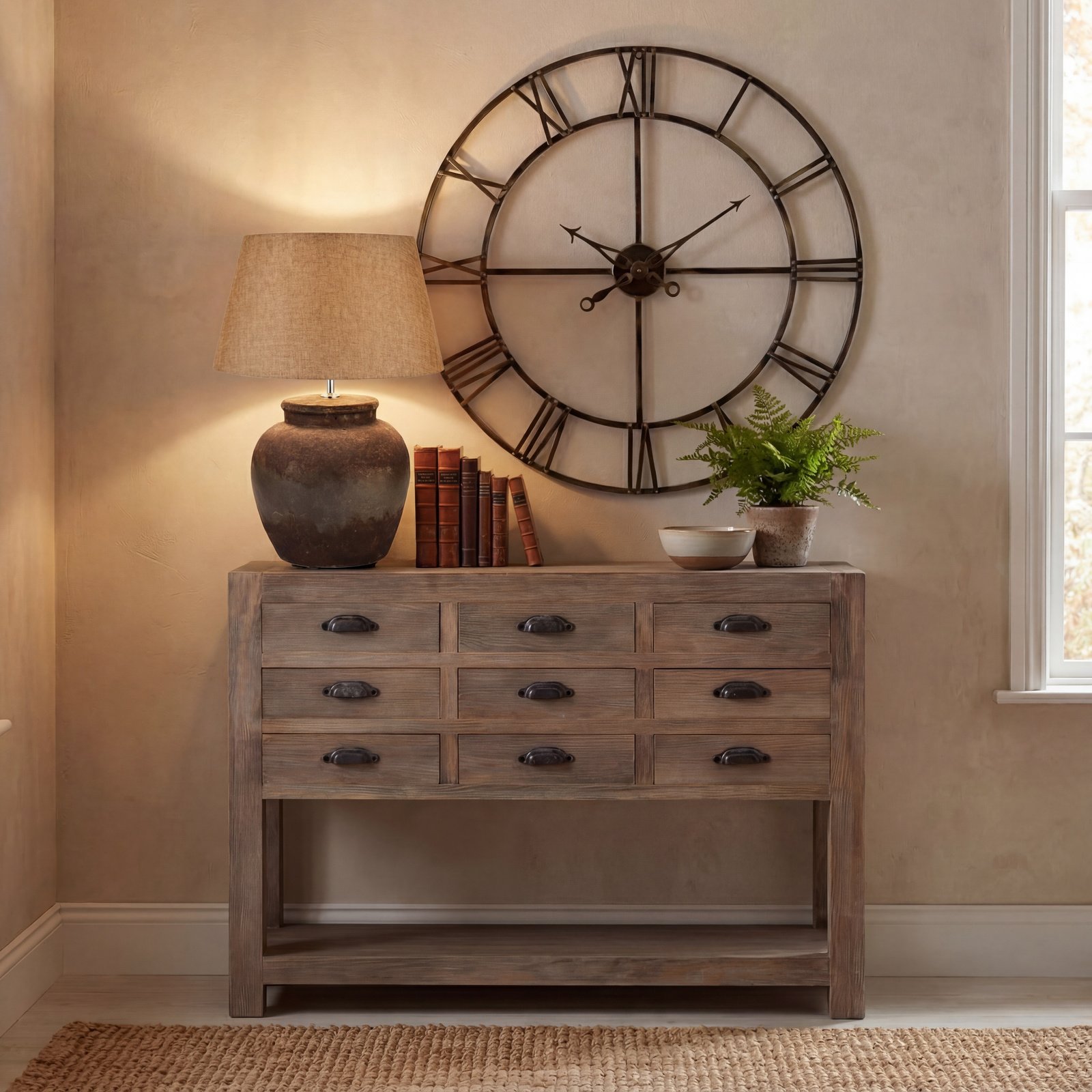 aged stone ceramic table lamp