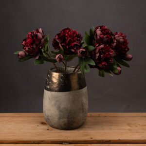 burgundy artificial peony