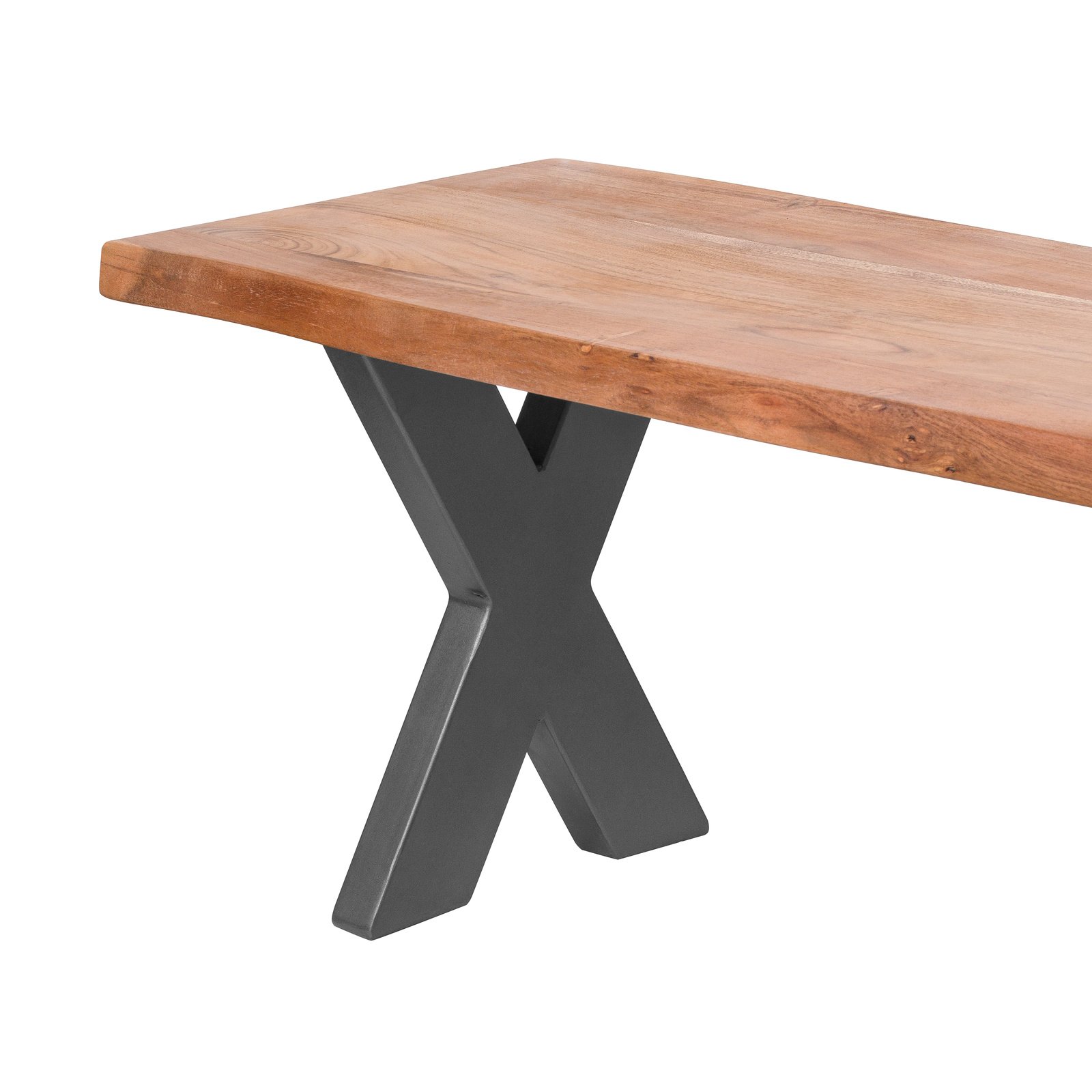 Riven Acacia Wood Bench - Image 4