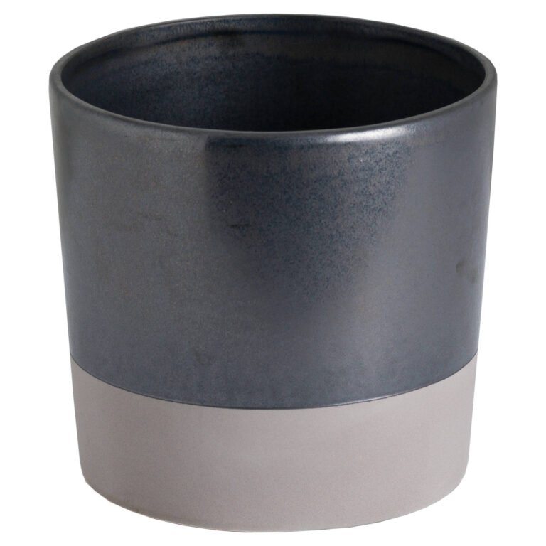 large grey ceramic planter
