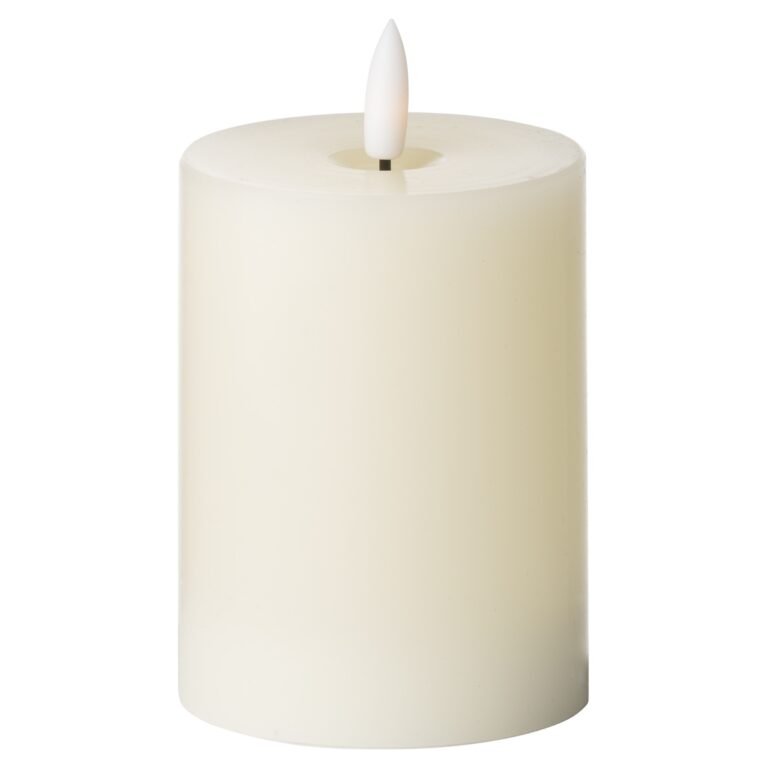 cream small led cream wax candle