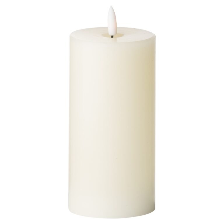 cream medium led cream wax candle
