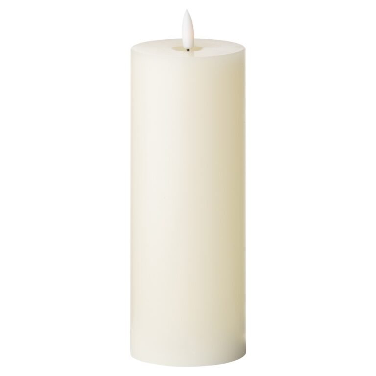 cream large led cream wax candle