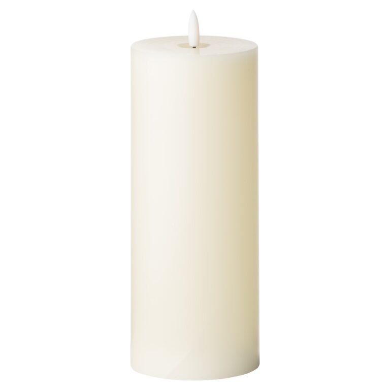 cream tall led cream wax candle