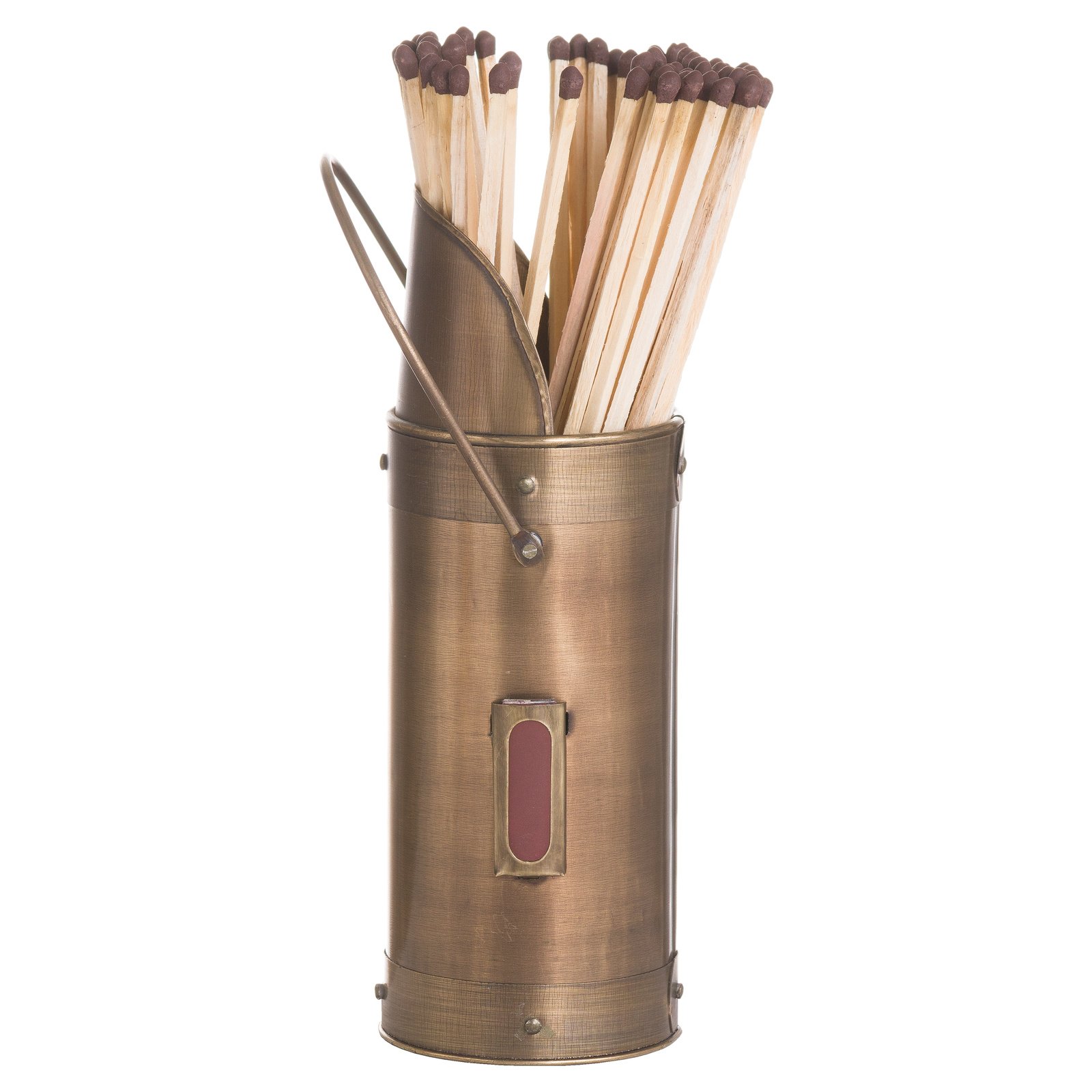 Antique Bronze Matchstick Holder With 60 Matches - Image 2