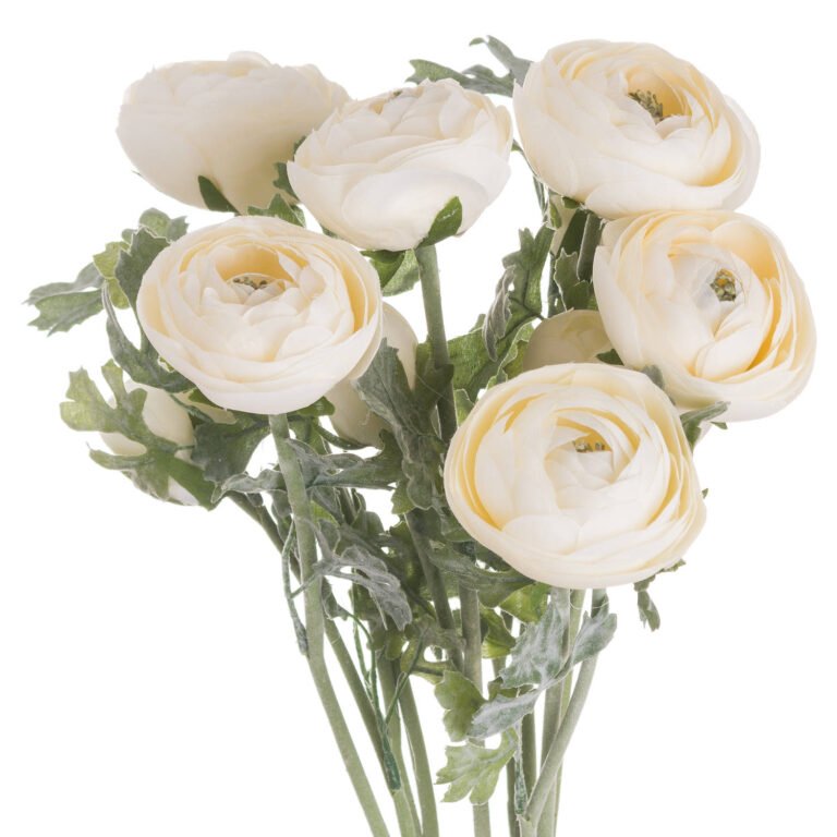 faux cream ranunculus stem