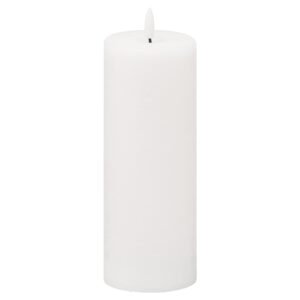 white large led white wax candle