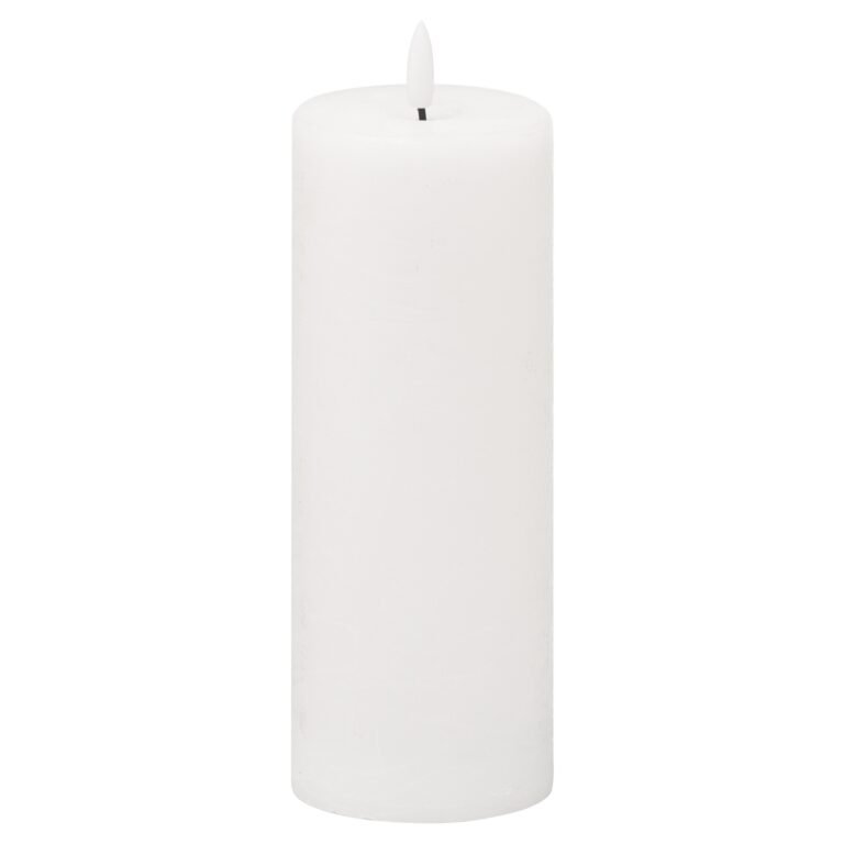 white large led white wax candle