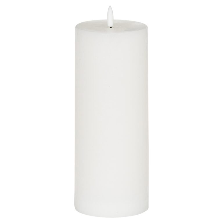 white tall led white wax candle