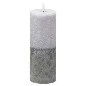 stone tall stone led wax candle