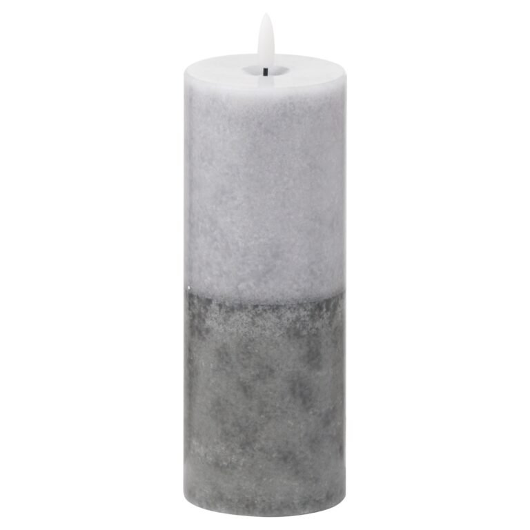 stone tall stone led wax candle