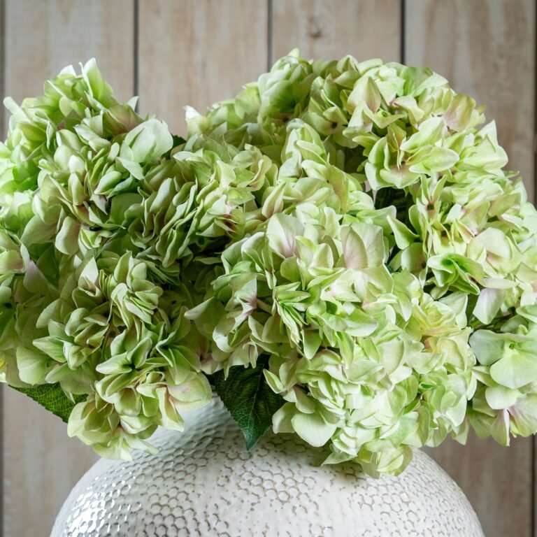 green shabby green hydrangea bouquet