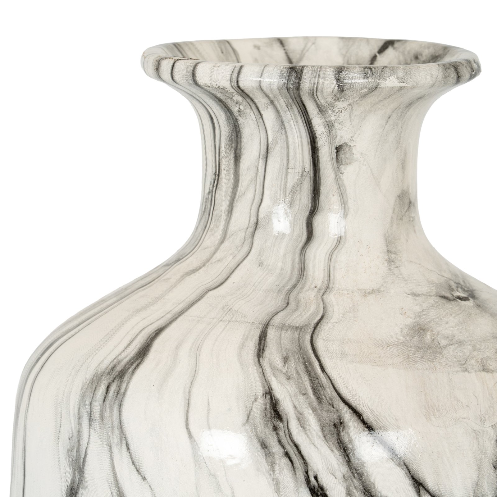 Marble Effect Squat Vase - Image 3