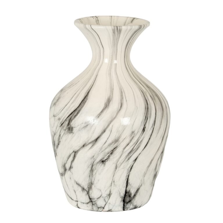 marble effect marble effect ellipse large vase