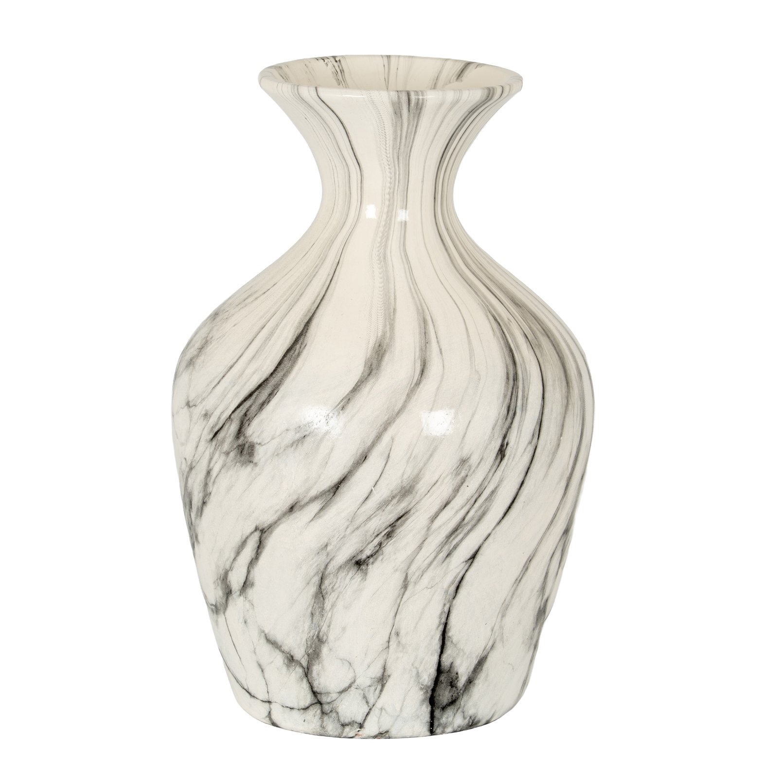 marble effect marble effect ellipse large vase