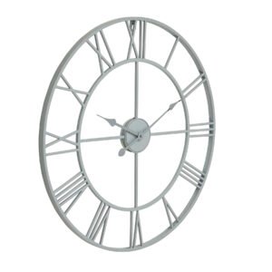 grey grey skeleton wall clock