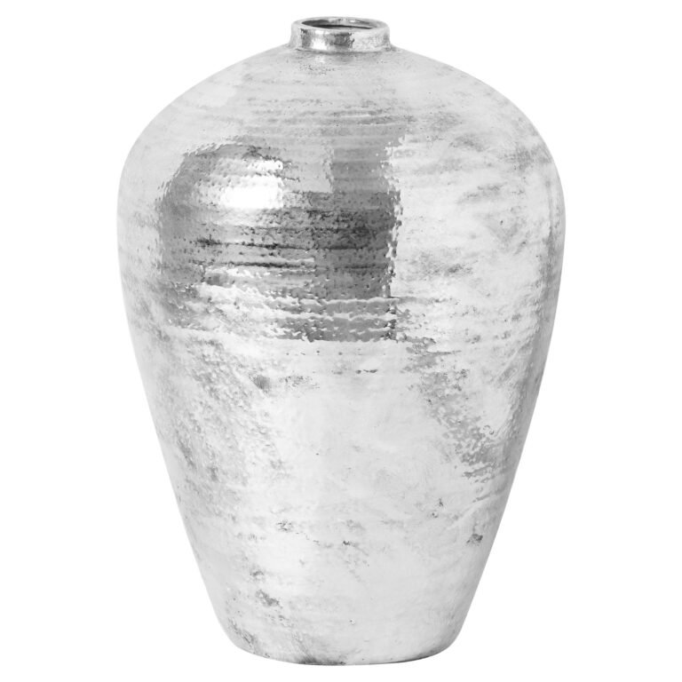 silver large hammered silver astral vase