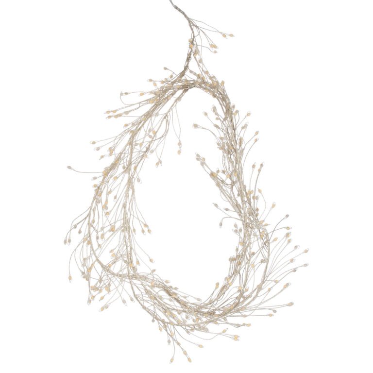 white 2 75m9ft plug in led 8 sequence warm white cluster string