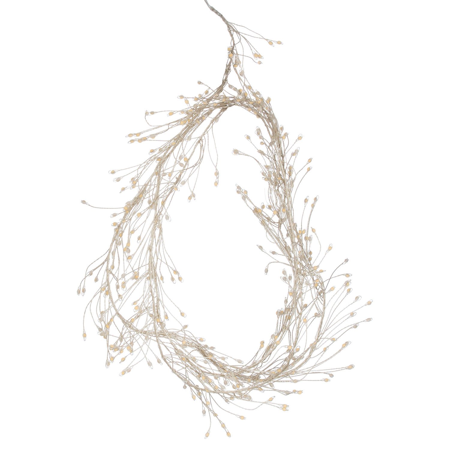 white 2 75m9ft plug in led 8 sequence warm white cluster string