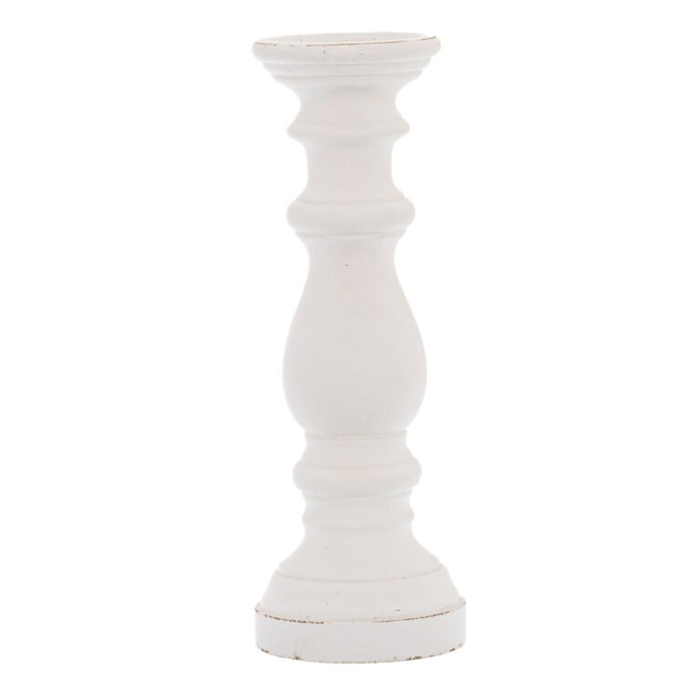 matt white matt white ceramic column candle holder