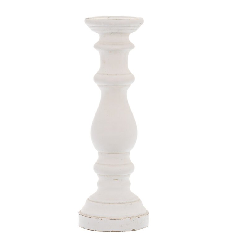 matt white matt white large ceramic column candle holder