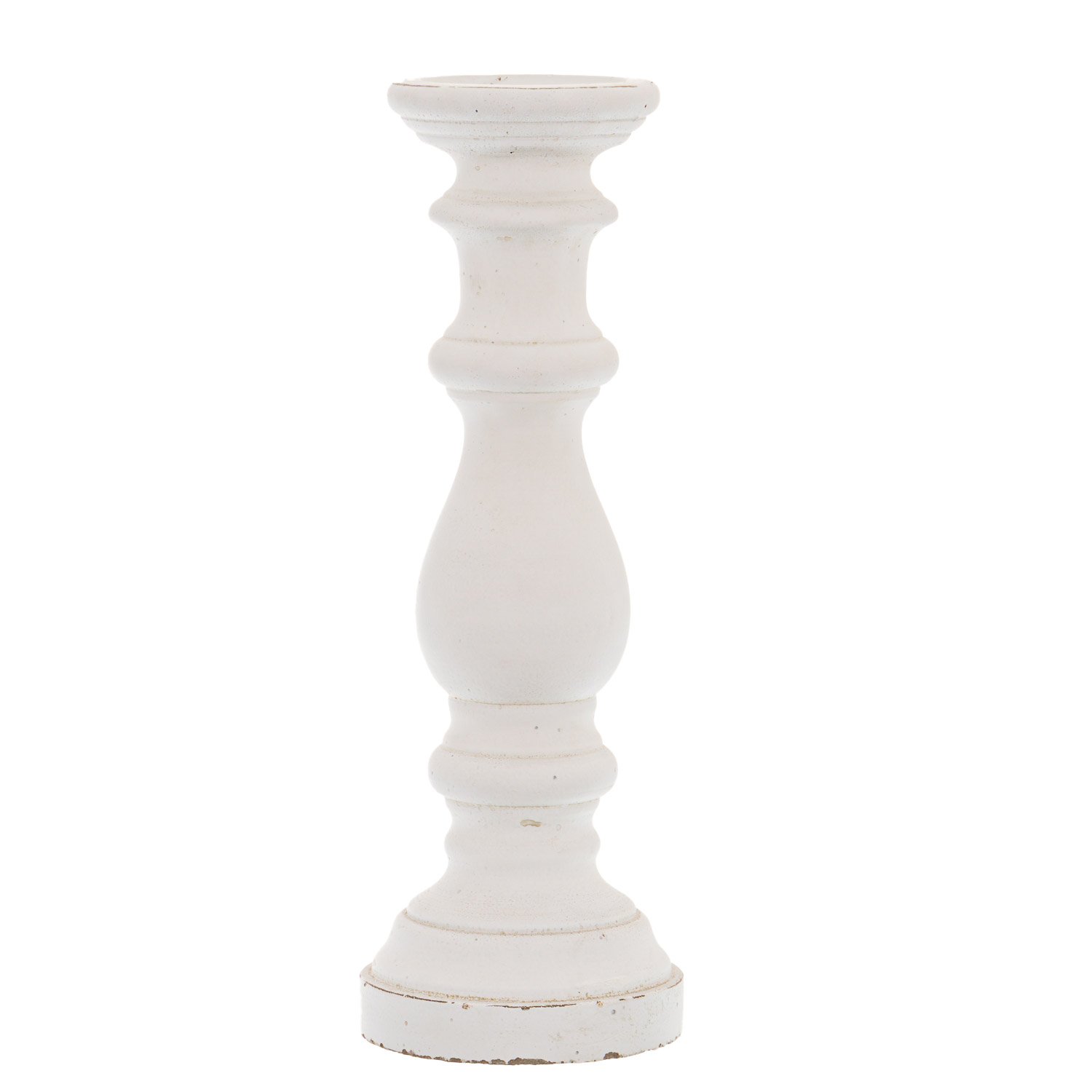 matt white matt white large ceramic column candle holder