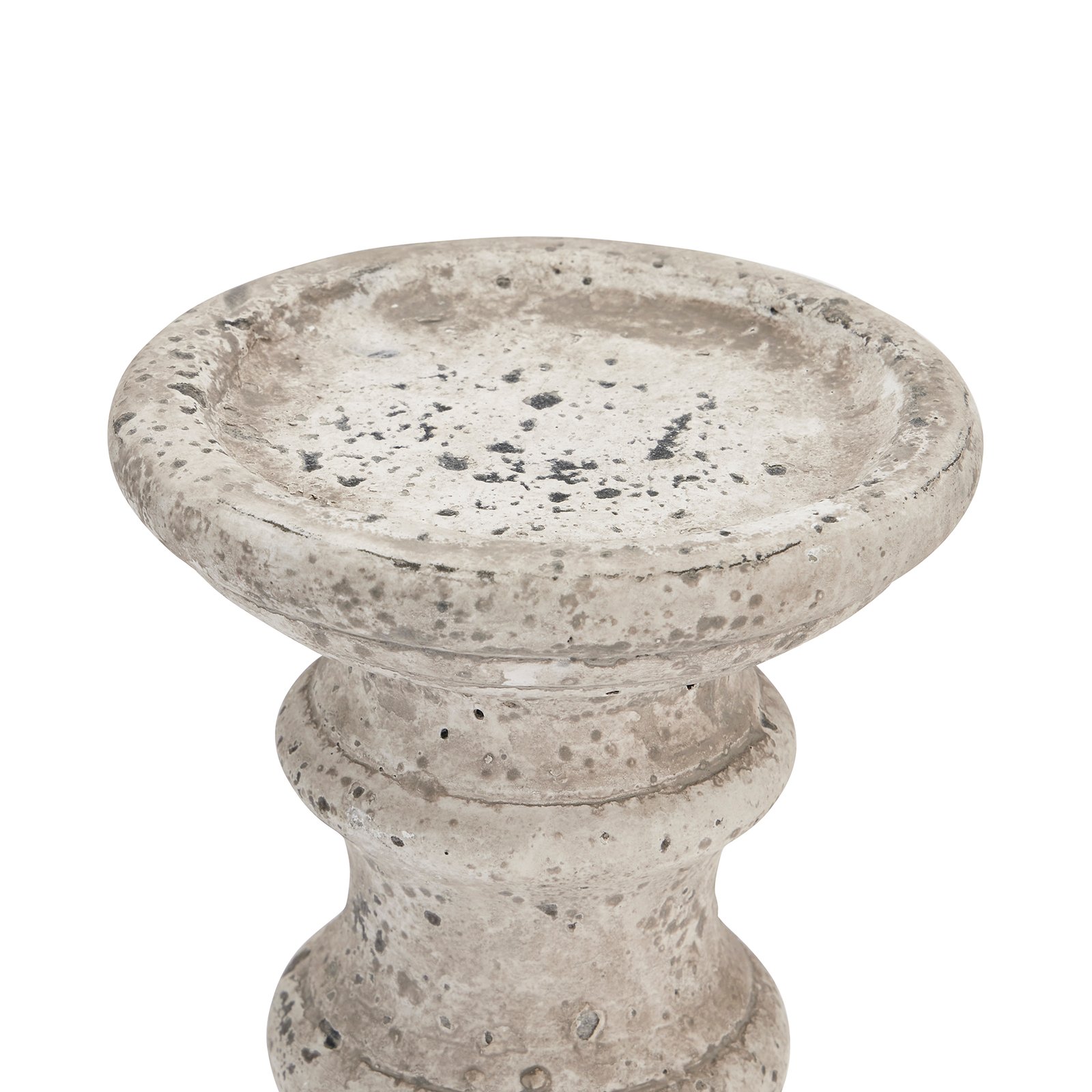 Small Stone Ceramic Column Candle Holder - Image 2