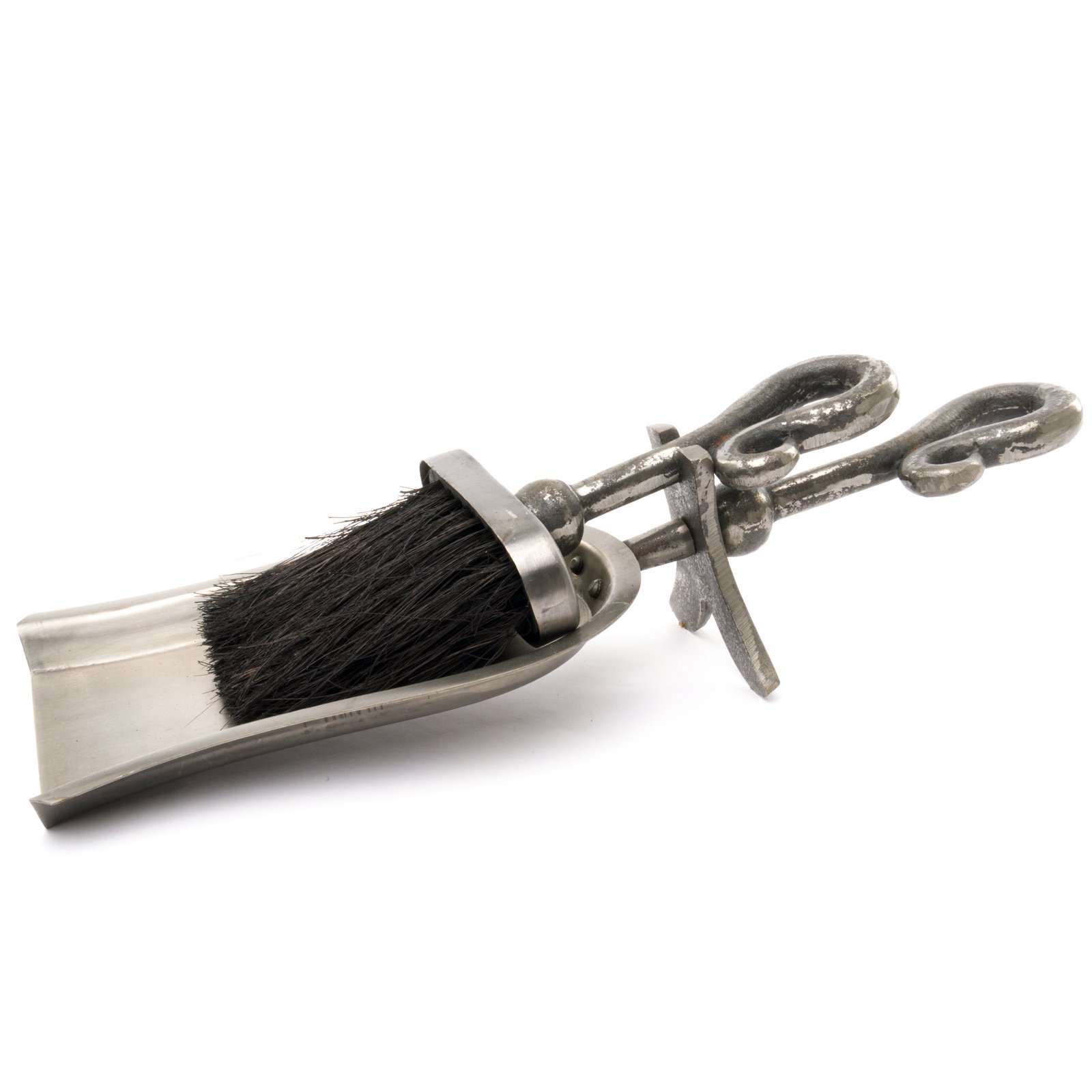 Antique Pewter Crook Handled Hearth Tidy - Image 2