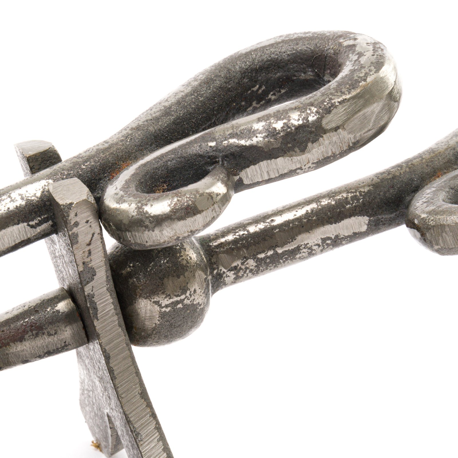 Antique Pewter Crook Handled Hearth Tidy - Image 3