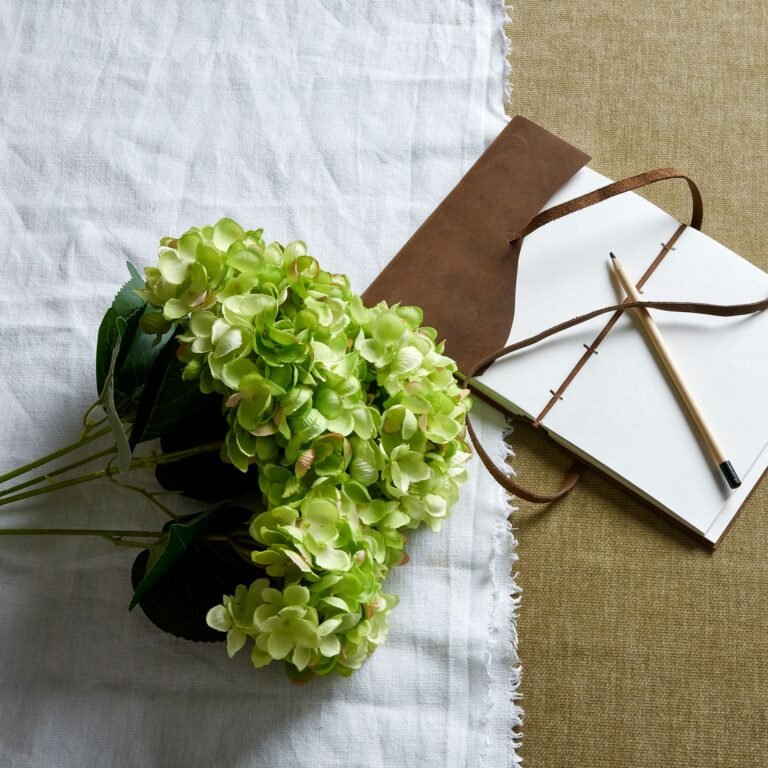 green green hydrangea bunch