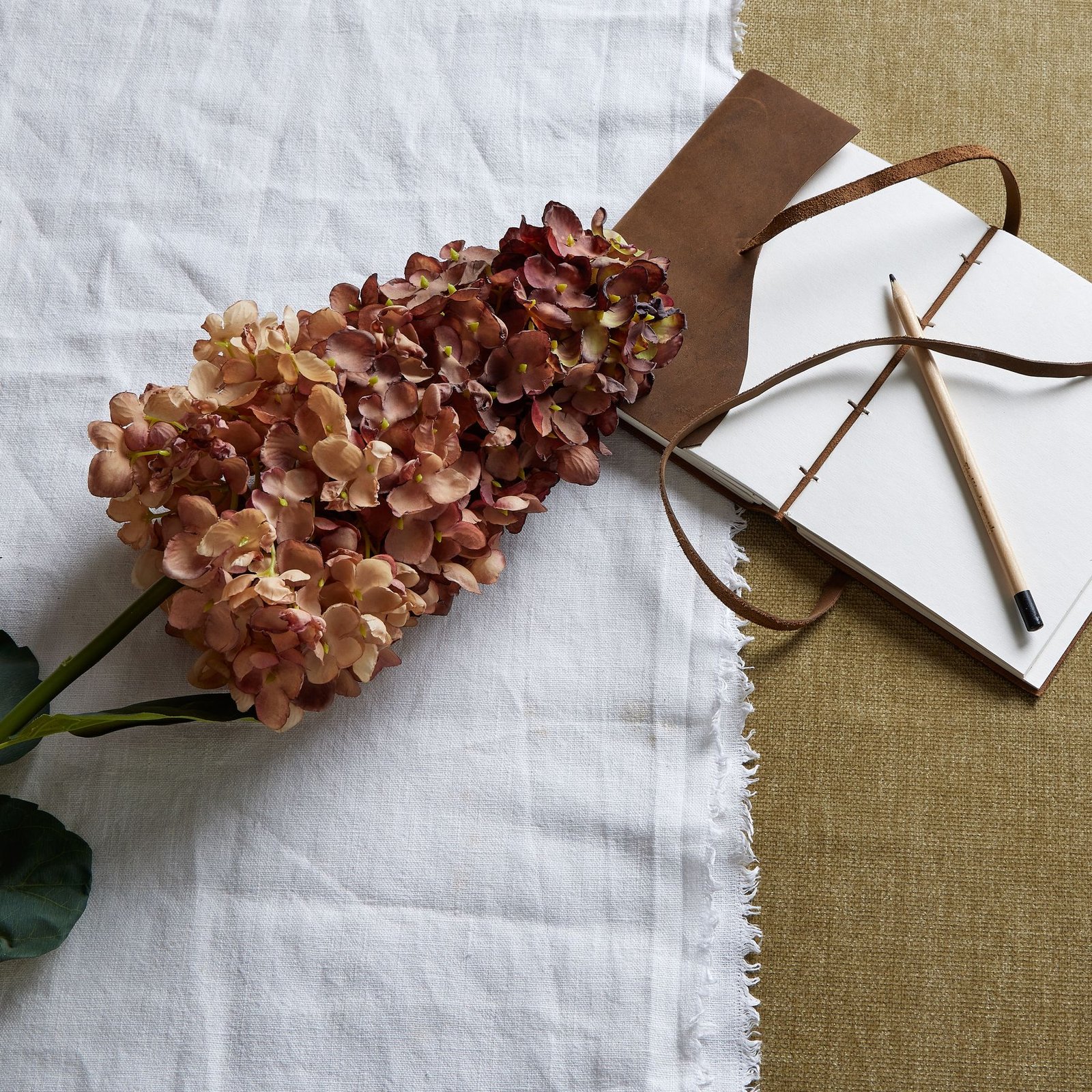 artificial burgundy hydrangea stem