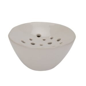 off white off white ceramic flower frog