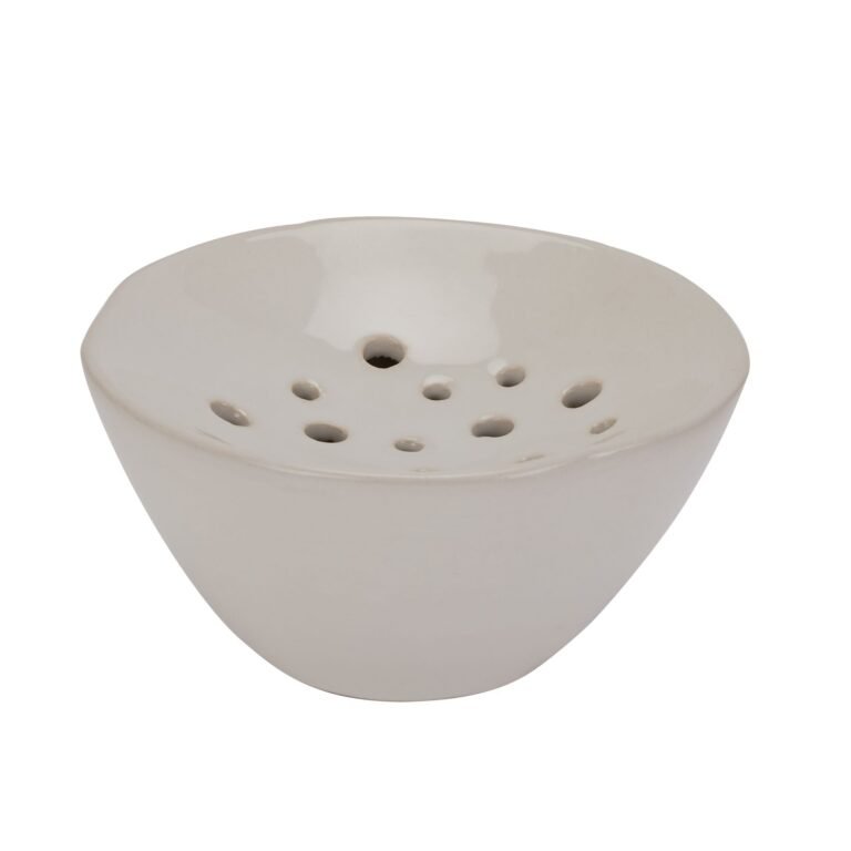 off white off white ceramic flower frog