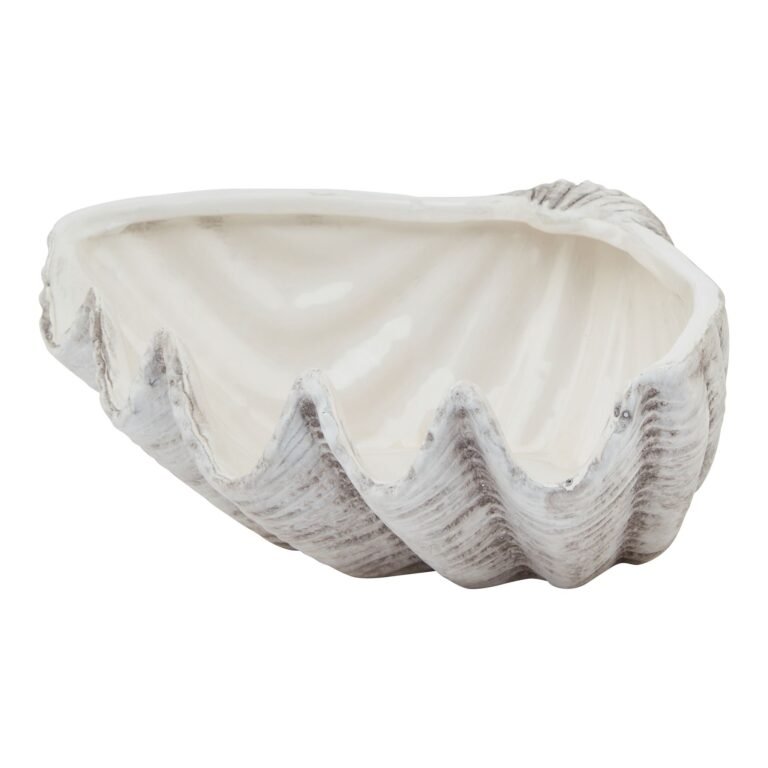 natural siren medium ceramic shell bowl