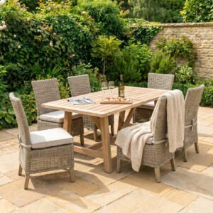 wicker outdoor dining chair