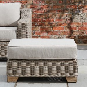 wicker outdoor footstool