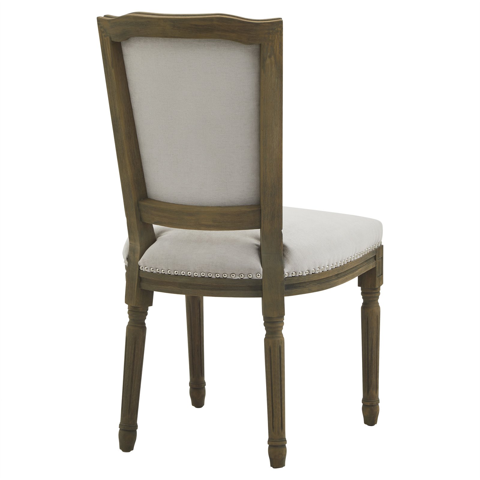 Grey Studded Upholstered Dining Chair - Image 3